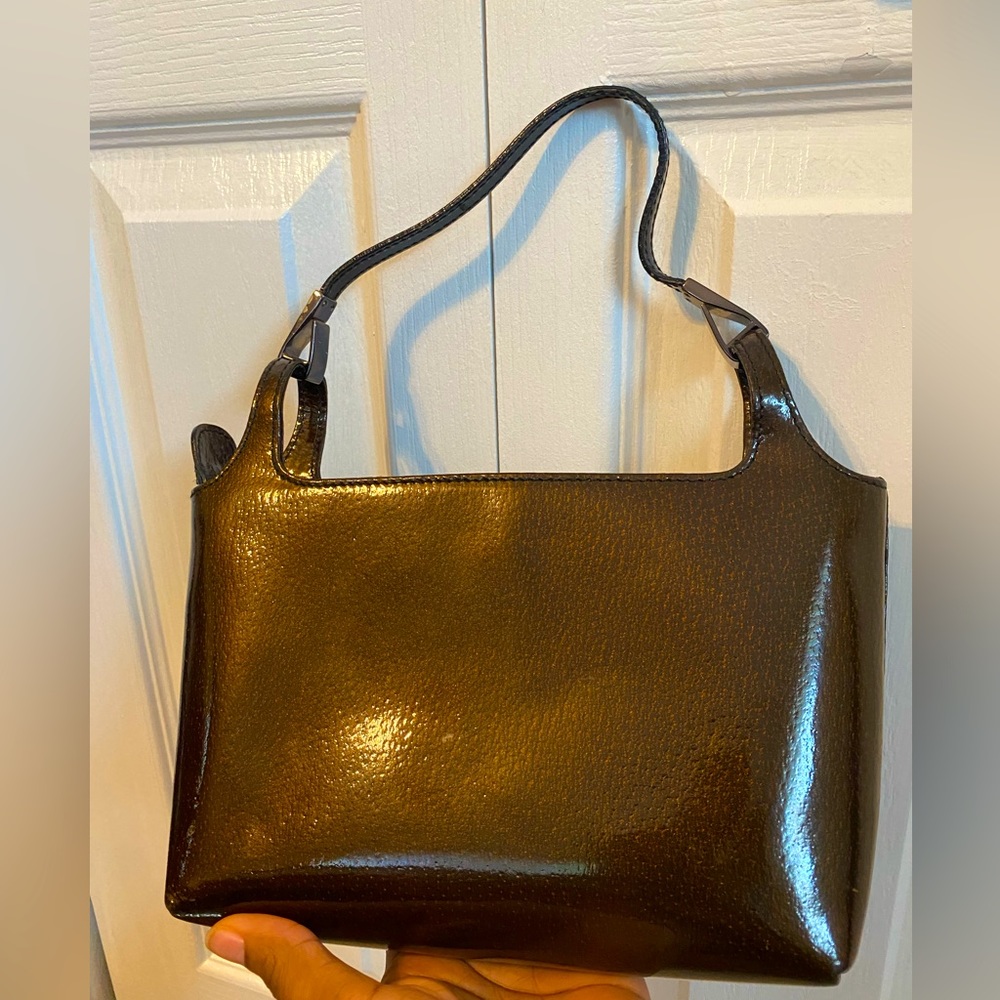 Vintage GUCCI brown patent bag